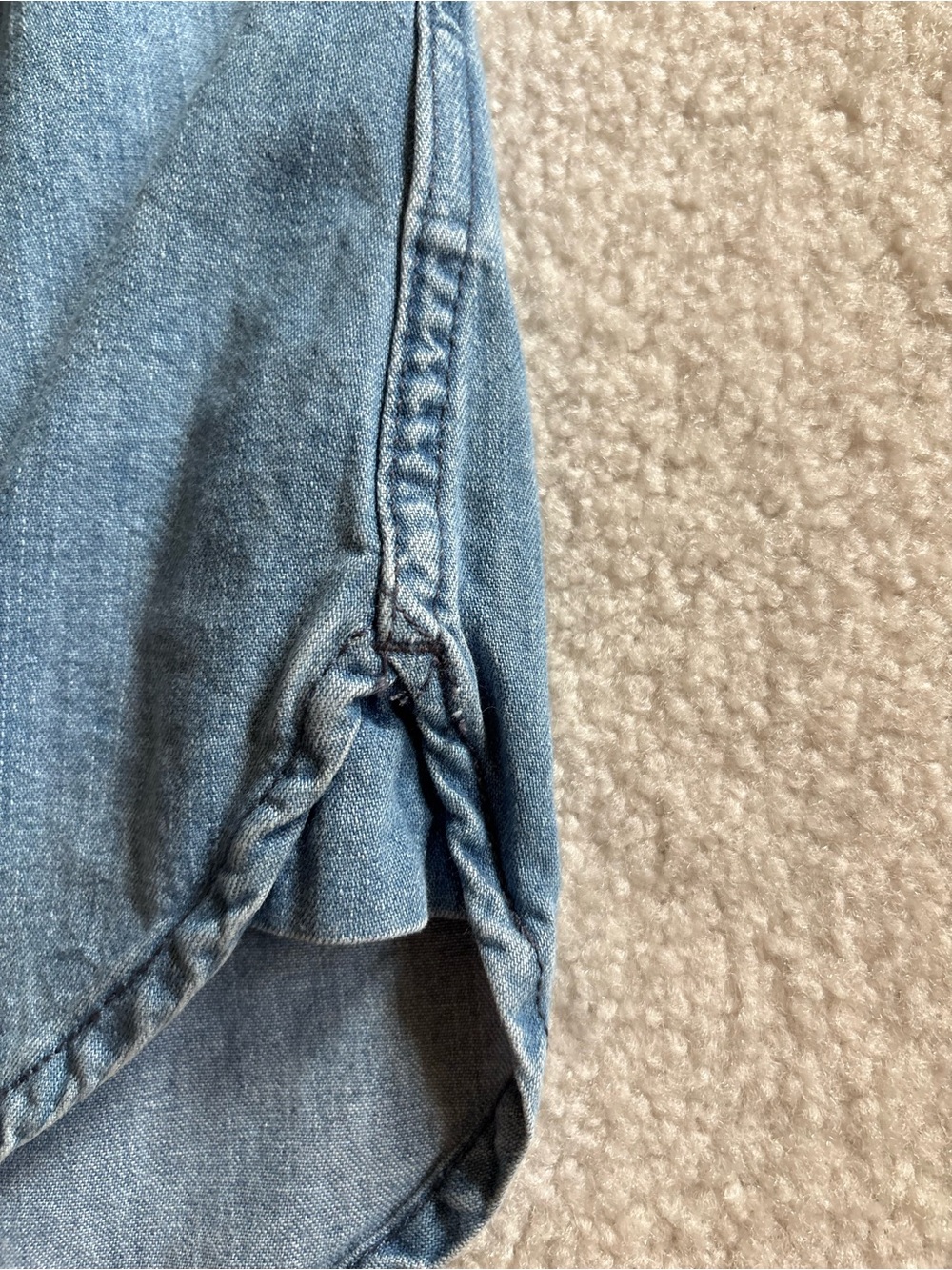 Women's L.L. Bean Heritage Washed Denim Shirt, Long-Sleeve Size L - Picture 8 of 14